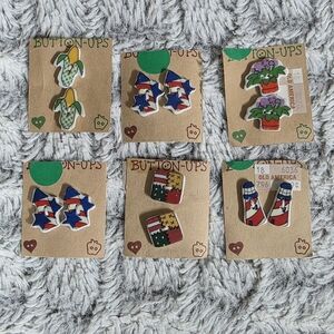 Vintage Buttons Westrim Crafts Americana, Patriotic Theme New Lot for Sewing Etc